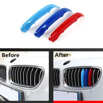 За BMW серия 1 116i 118i 120i 2012-11 Решетки 3D M Оформление на Предната Решетка Завърши Автомобилни Ленти Грил Капак Етикети