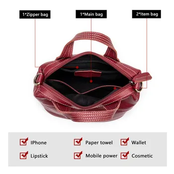Модерни Дамски Чанти От Телешка Кожа С пагон, Bag-чанта, Дизайнерска Чанта За Рамо С Катарама, Дамски Чанти-Мъкна с Голям Капацитет