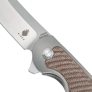 Клатч за Ножове за Оцеляване Kizer Ki4556A3 2020 Нов Флипер-Нож с Дръжка от Титан + Микарты, Висококачествени Ръчни Инструменти
