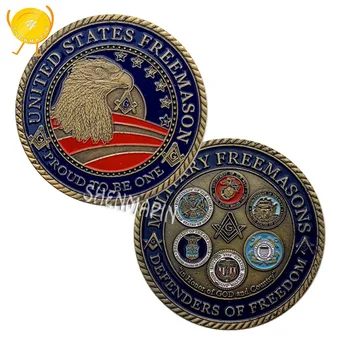 Възпоменателна монета масони Съединените Щати Армия, Военноморски флот на Военно-въздушните сили на Корпуса на морската пехота на Монети Бреговата охрана колекционерска стойност Защитниците на Свободата