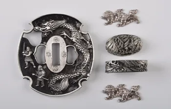 Набор от нови аксесоари за Нож от Фина сплав за японския самурайского Меч Катана Метално Занаят Tsuba Менуки Фучи Кашира Фитинги