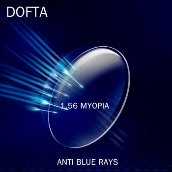 DOFTA Анти Синя Светлина Блокиране на Opitcal 1,56 1,61 1,67 Рецепта CR-39 Смола Асферичните Лещи За Очила Лещи За Късогледство