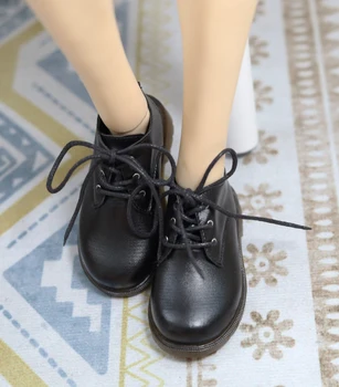 Обувки за кукли BJD подходящ за размера на 1/3 1/4 чичо, новата модерна универсална проста черна униформа, една обувки, малки кожени обувки