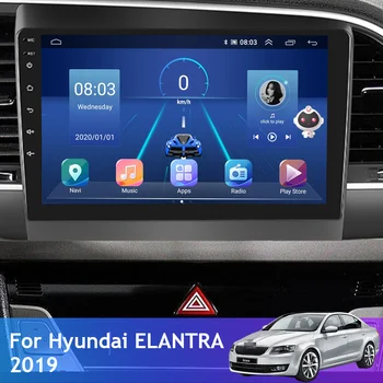 Podofo Android 11 Радиото в автомобила Carplay За Hyundai Elantra 2016 DSP QLED GPS Навигация Мултимедиен Плейър 4G LTE + wifi