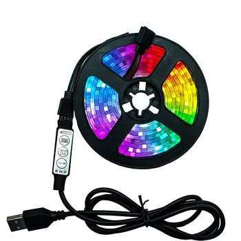 Led лента USB 2835 RGB Led Лампа DC5V 1-5 М Гъвкава светодиодна Лампа Лента Лента ТЕЛЕВИЗИЯ Тенис на Екрана Спалня Домашно Осветление Диод