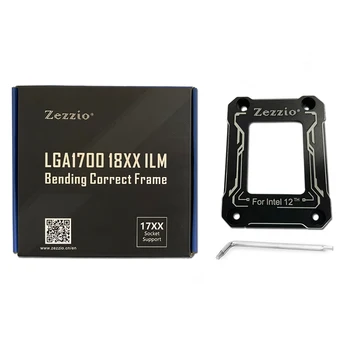 Zezzio LGA17XX 18XX ILM Intel12 Поколение Огъване Правилната Рамка Платка платка процесор Ортопедична Крива Фиксирана Обтегач 1700 1800 Алуминий