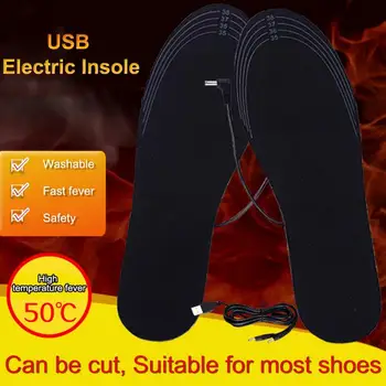 USB Стелки За Обувки С Подгряване, Електрически Акумулаторна Топло За Краката е Мека, топла вода чанта За Краката, Подложка За Чорапи, Зимни Улични Отопление Стелки