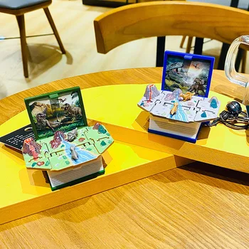 Творчески Поп Книгата Ключодържатели с Динозавром за Детска Раница, Ключодържатели за Ключовете от Колата, 3D Сгъваеми Книгата Ключодържатели, Забавен Подарък за Деца