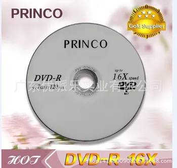 Продажба на едро на 10 та с дефекти е по-малко от 0,3% 4,7 GB Принсо Празен печатни DVD-R диск