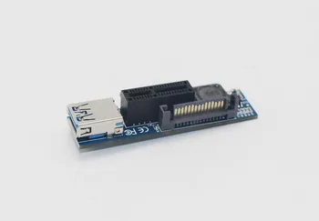 НОВ PCI-E PCI-E Express 1X до 1X удължителен кабел Адаптер Странично Card USB 3.0 Кабел SATA Мощност за Майнера дънната Платка е PCI-E X1 Слот