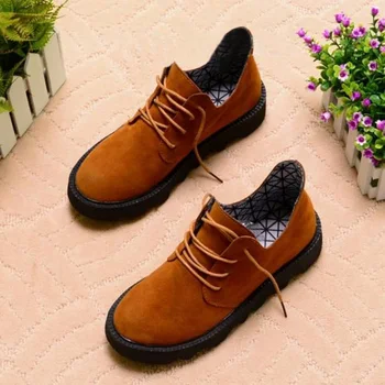 Брандираната Парусиновая обувки, Дамски Есенно-Зимни обувки, Висококачествени Дамски Ежедневни обувки на плоска подметка с шнур, A366